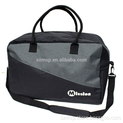 Two tone polyester large capacity travel bag